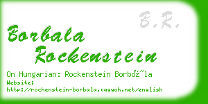 borbala rockenstein business card